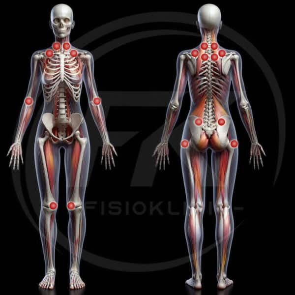 corpo umano su cui sono indicati i trigger-points